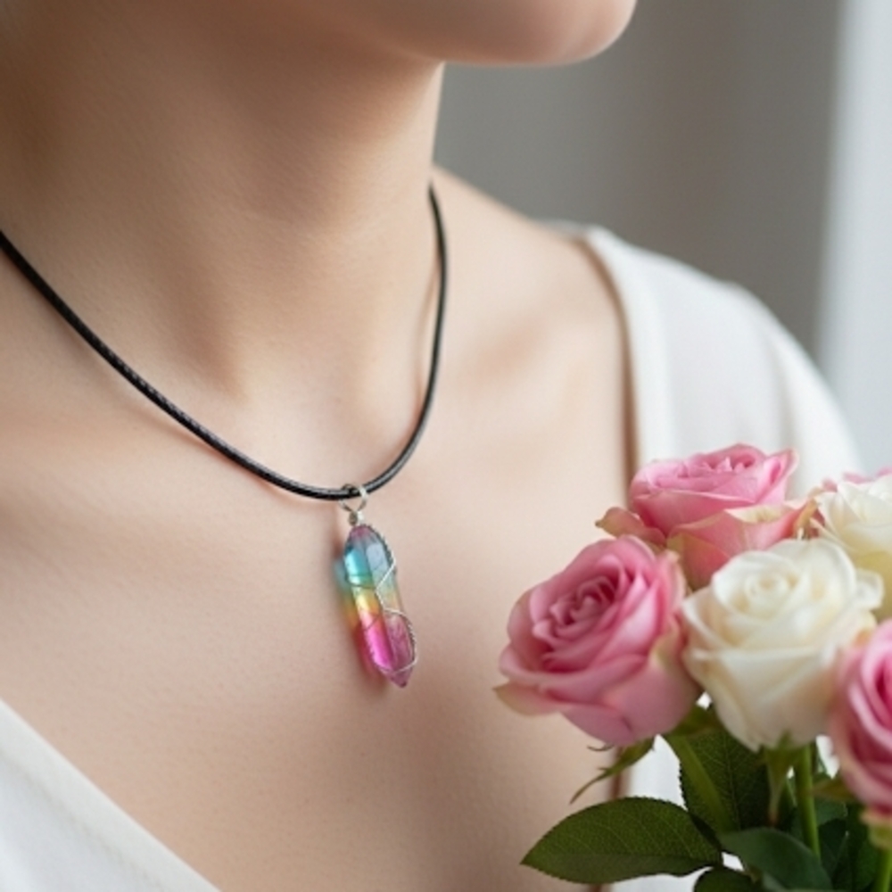 Rainbow Pendant Necklace